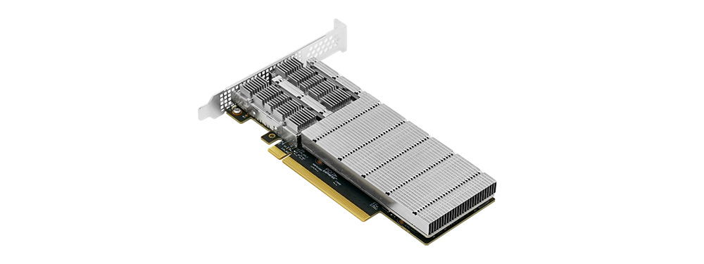 Uptimed 200G Server Dual Port QSFP56 met NVIDIA Connect-X6 Chipset Rear